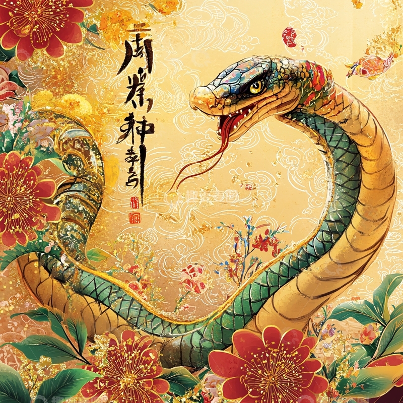 高清大图下载【趣麦麦图】蛇年插画合集5