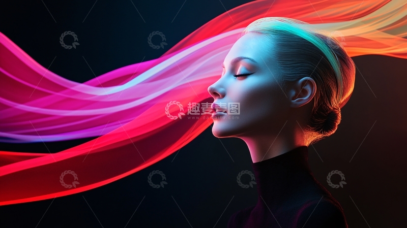 高清大图下载【趣麦麦图】光感色彩高雅艺术