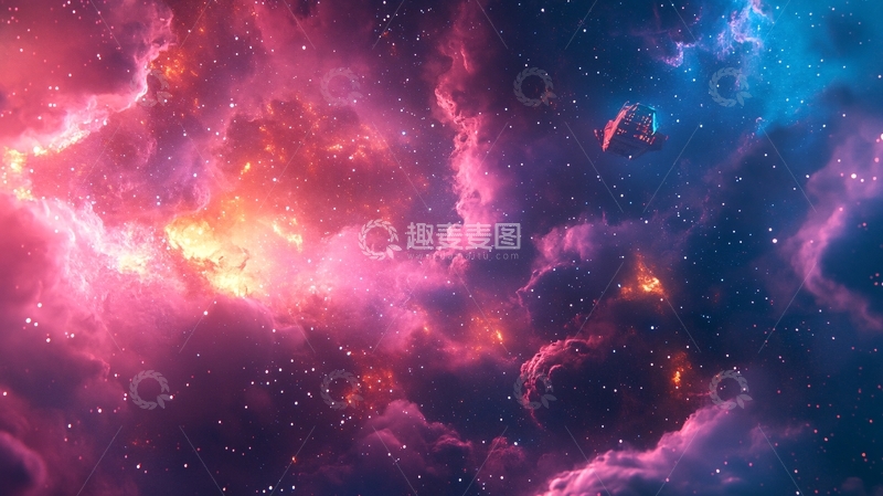 高清大图下载【趣麦麦图】星云宇宙科技背景3
