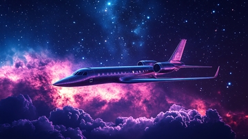 星际飞船与星云