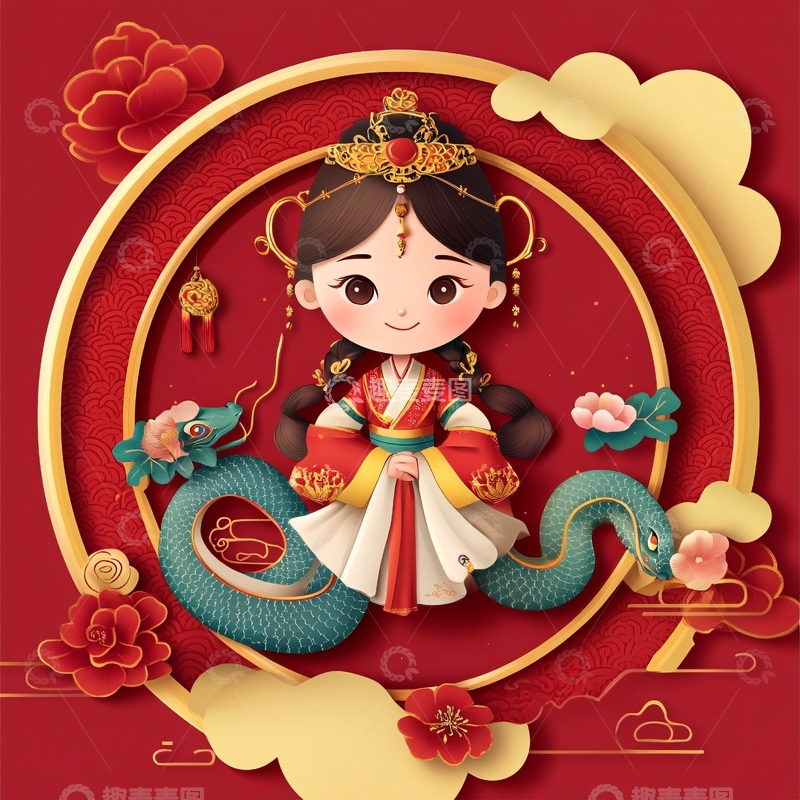 高清大图下载【趣麦麦图】蛇年插画合集9