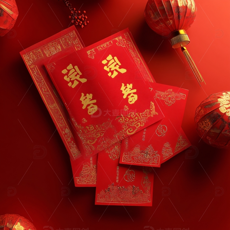 高清大图下载【趣麦麦图】创意过年红包
