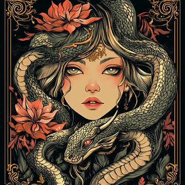 蛇女插画