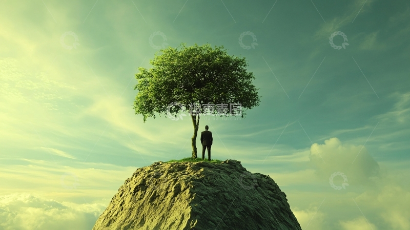 高清大图下载【趣麦麦图】人与大树