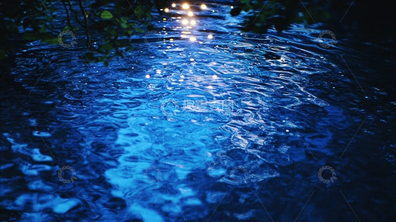 高清大图下载【趣麦麦图】蓝色光线轨迹1