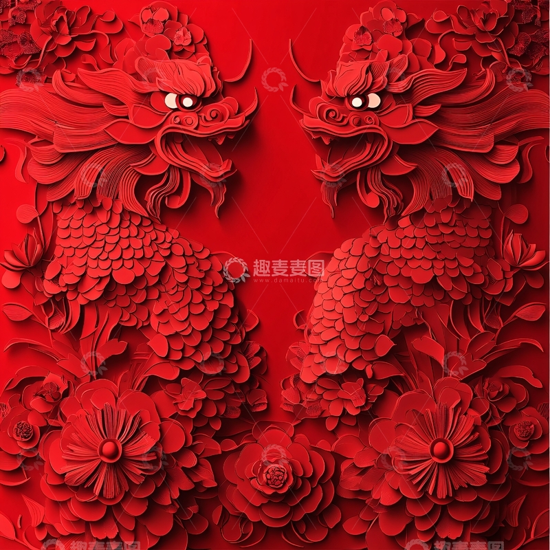 高清大图下载【趣麦麦图】新中式纸雕2