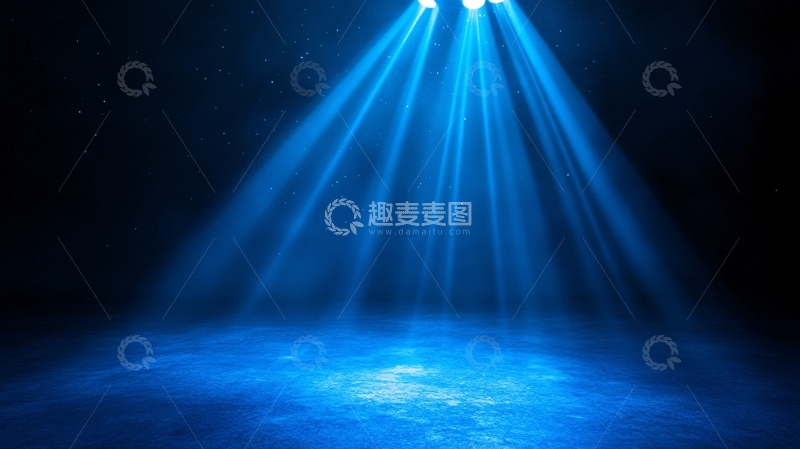 高清大图下载【趣麦麦图】蓝色舞台灯光3