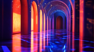 流光溢彩的霓虹灯走廊5