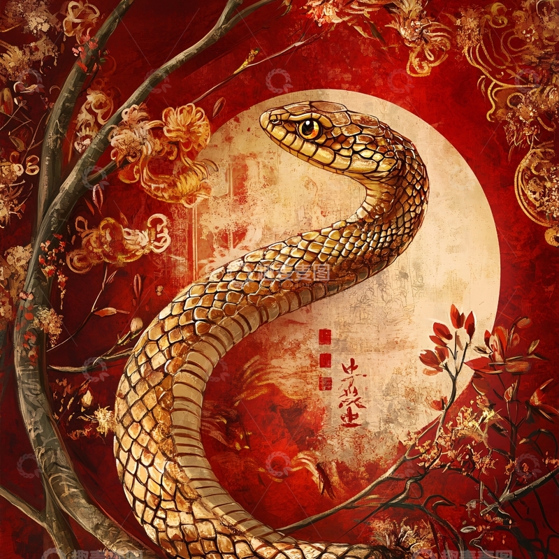 高清大图下载【趣麦麦图】巳蛇海报1
