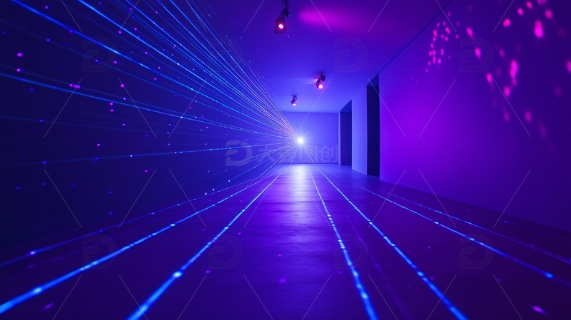 高清大图下载【趣麦麦图】霓虹灯过道