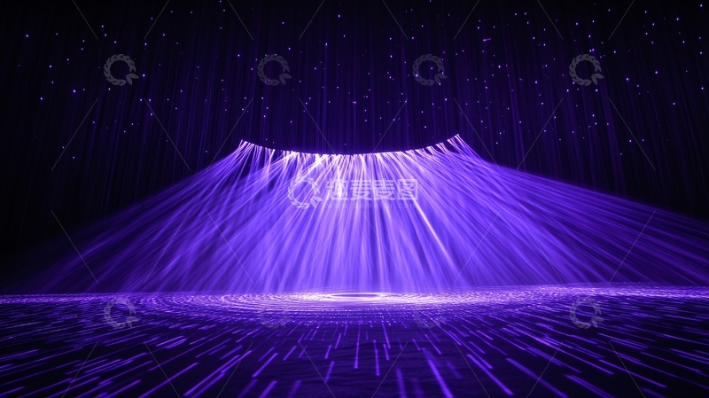 高清大图下载【趣麦麦图】-线体梦幻舞台紫色动感