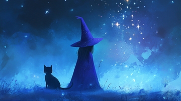 猫女巫插画