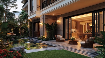 房地产别墅庭院