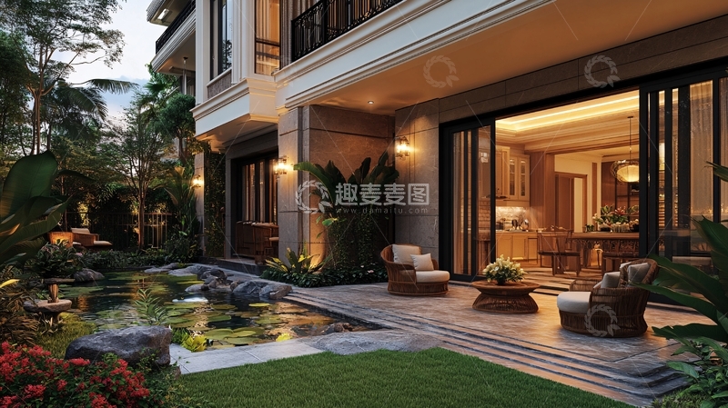 高清大图下载【趣麦麦图】房地产别墅庭院