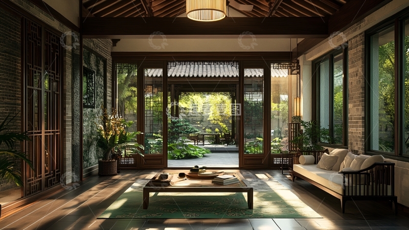 高清大图下载【趣麦麦图】四合院院内设计
