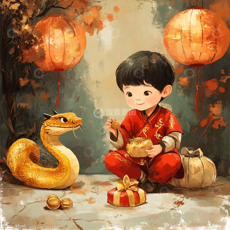 高清大图下载【趣麦麦图】蛇年插画合集13