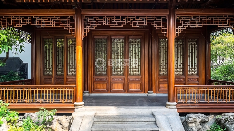 高清大图下载【趣麦麦图】中式庭院木门窗