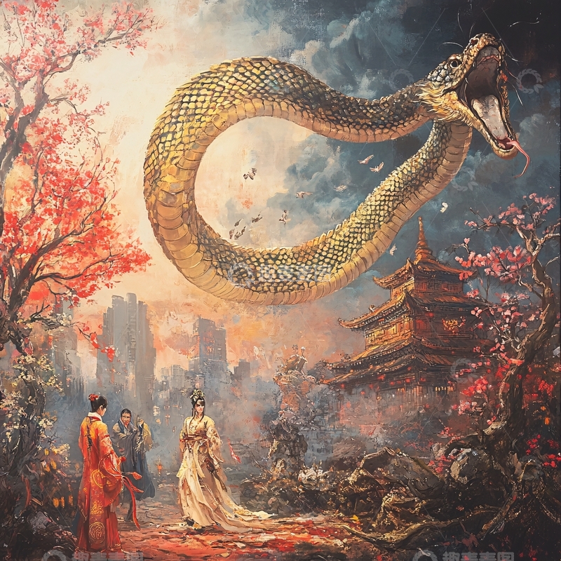 高清大图下载【趣麦麦图】蛇舞神州