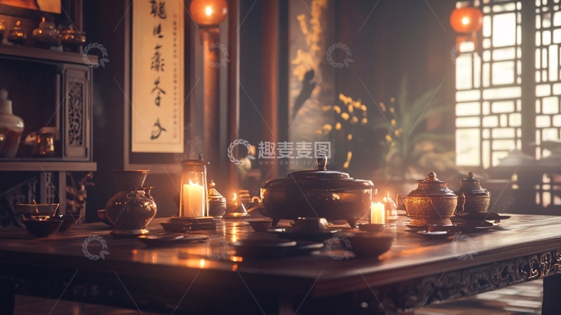 高清大图下载【趣麦麦图】功夫茶室