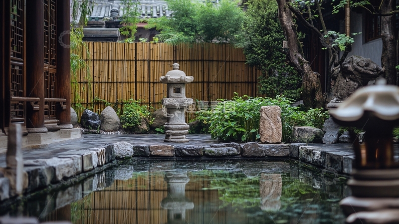 高清大图下载【趣麦麦图】日式小院