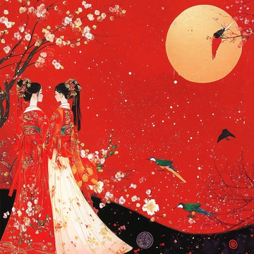 红衣少女设计古风13