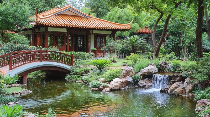 高清大图下载【趣麦麦图】水榭园林