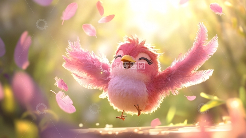 高清大图下载【趣麦麦图】唱歌的小鸟1