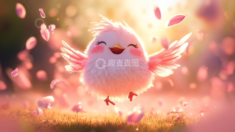 高清大图下载【趣麦麦图】快乐的小麻雀1