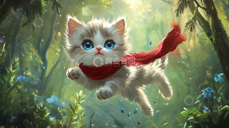 高清大图下载【趣麦麦图】卡通猫咪壁纸5