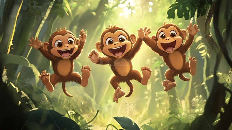 金丝猴卡通设计