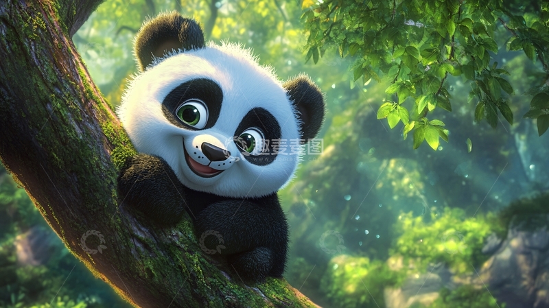高清大图下载【趣麦麦图】熊猫动漫素材