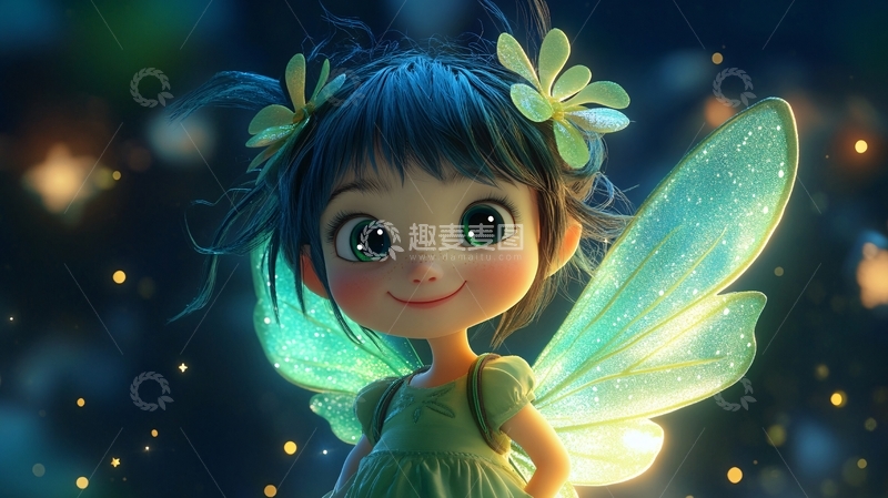 高清大图下载【趣麦麦图】萤火虫小精灵好朋友7