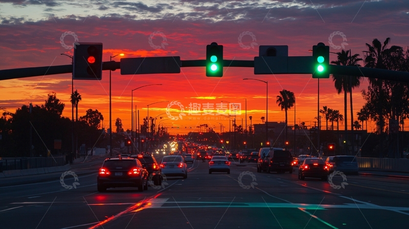 高清大图下载【趣麦麦图】洛杉矶交通6