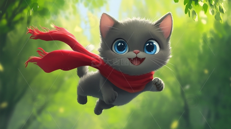 高清大图下载【趣麦麦图】卡通猫咪壁纸7