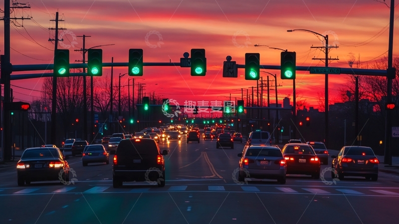 高清大图下载【趣麦麦图】华府大道黄昏2