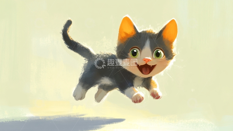 高清大图下载【趣麦麦图】小猫咪插画