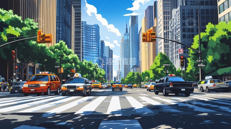 高清大图下载【趣麦麦图】城市街道城市道路1