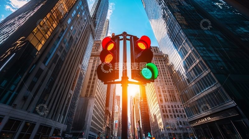 高清大图下载【趣麦麦图】城市交通红绿灯8