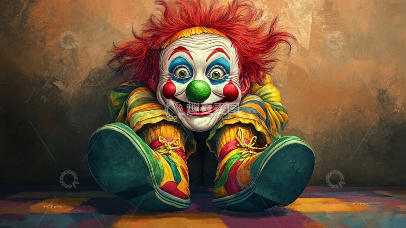 高清大图下载【趣麦麦图】小丑人物插画3