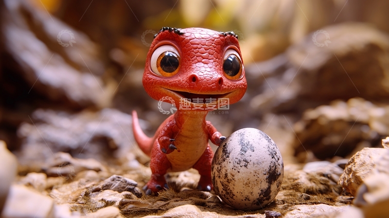 高清大图下载【趣麦麦图】呆萌小恐龙形象17