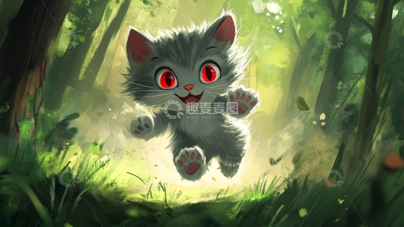 高清大图下载【趣麦麦图】小猫动漫素材3
