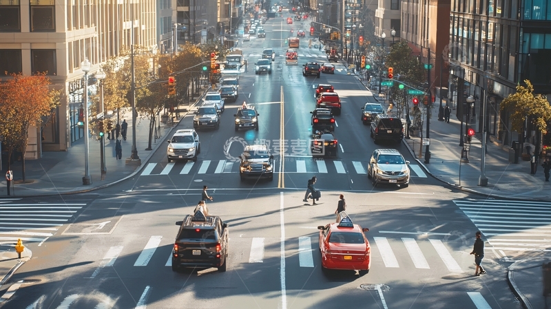 高清大图下载【趣麦麦图】繁华街道汽车3