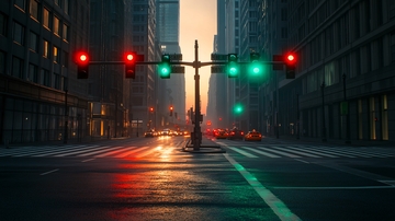 城市红灯路口20