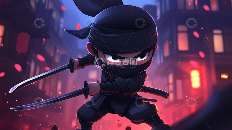 高清大图下载【趣麦麦图】忍者卡通素材4