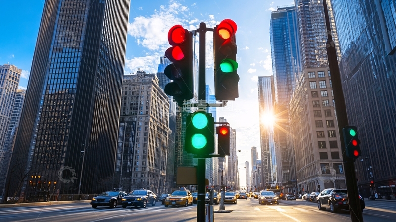 高清大图下载【趣麦麦图】城市交通红绿灯13