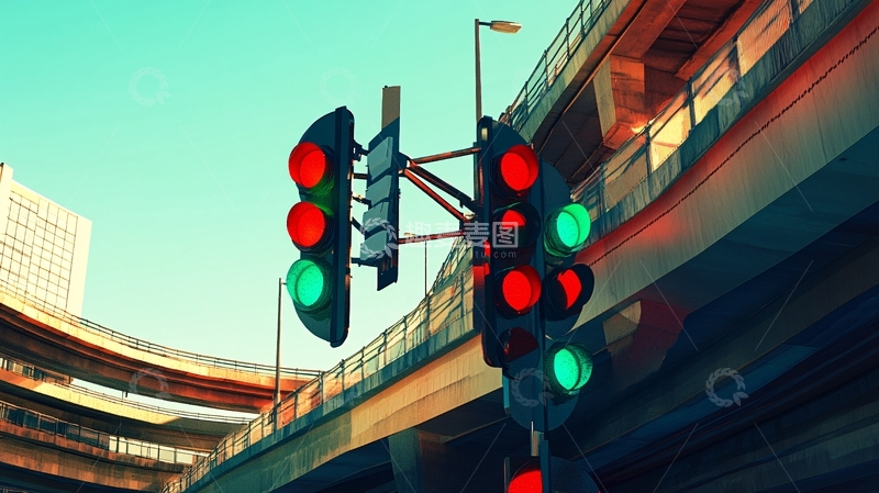 高清大图下载【趣麦麦图】城市红绿灯1