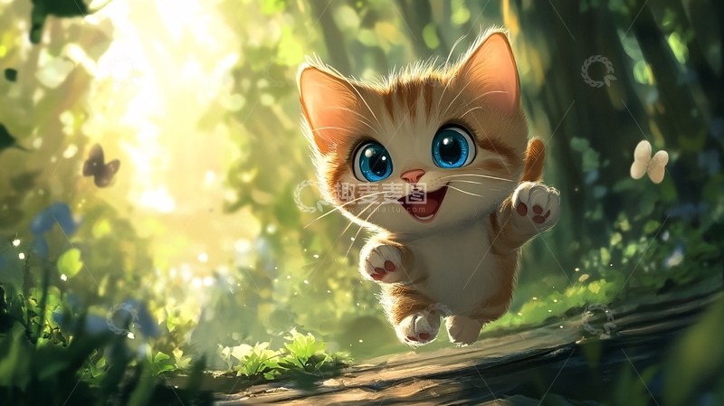高清大图下载【趣麦麦图】卡通猫咪壁纸11
