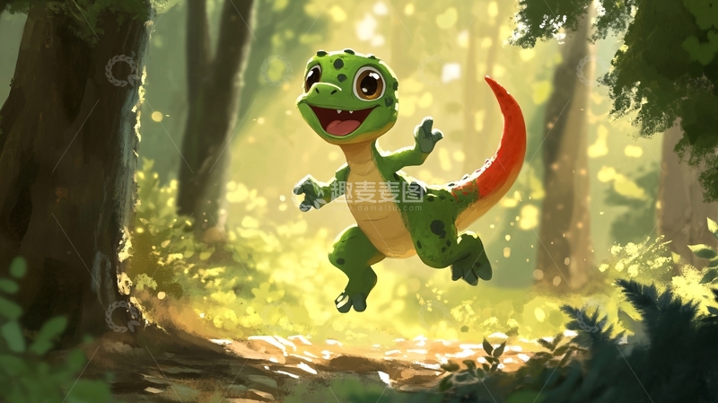 高清大图下载【趣麦麦图】小恐龙插画3