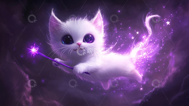 高清大图下载【趣麦麦图】仙女猫图片1