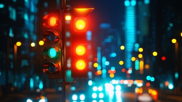 夜晚红绿灯路口15